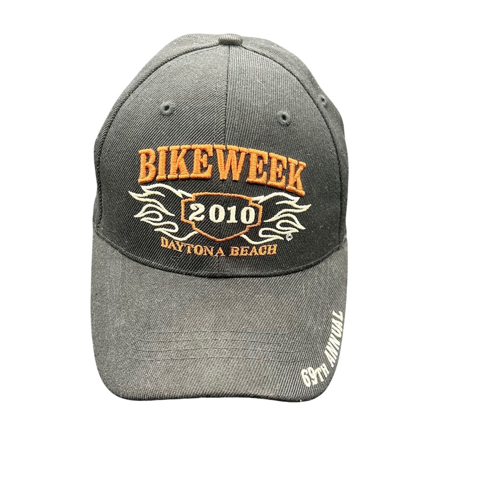 Daytona Beach Bike Week 2010 Hat Mens Black 69th Annual Baseball Cap Capsmith